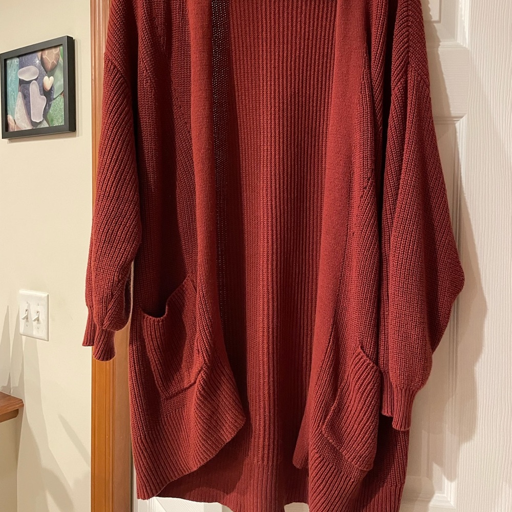 Burt orange cardigan